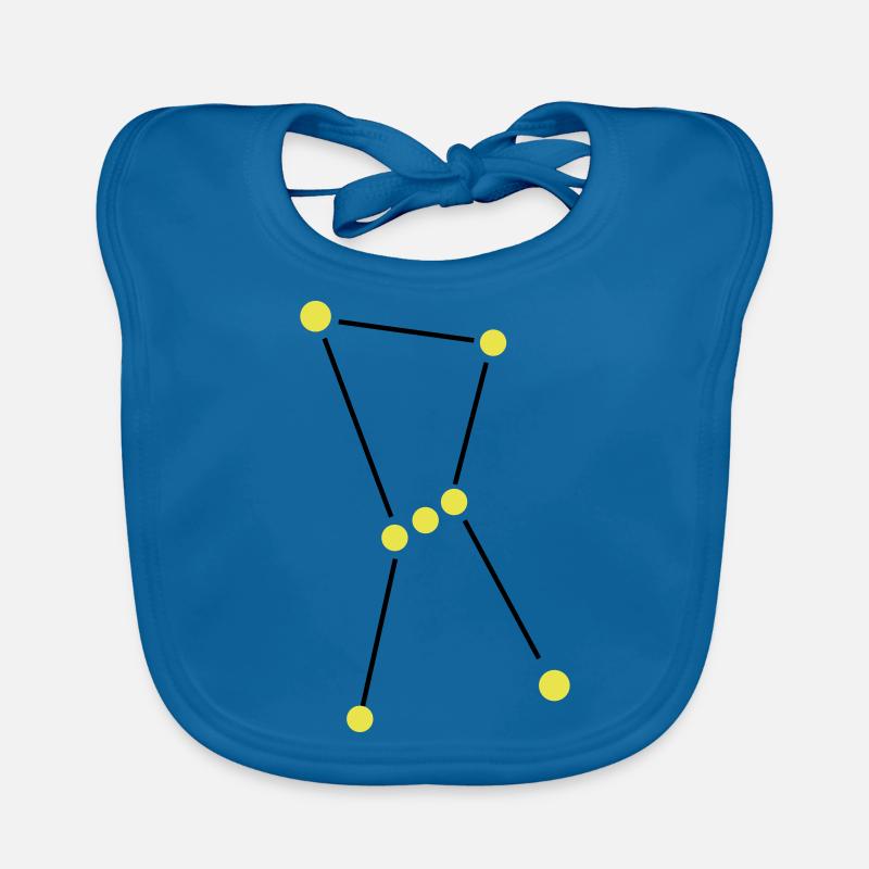 Star constellation Orion - Bavoir bio Bébé - bleu paon