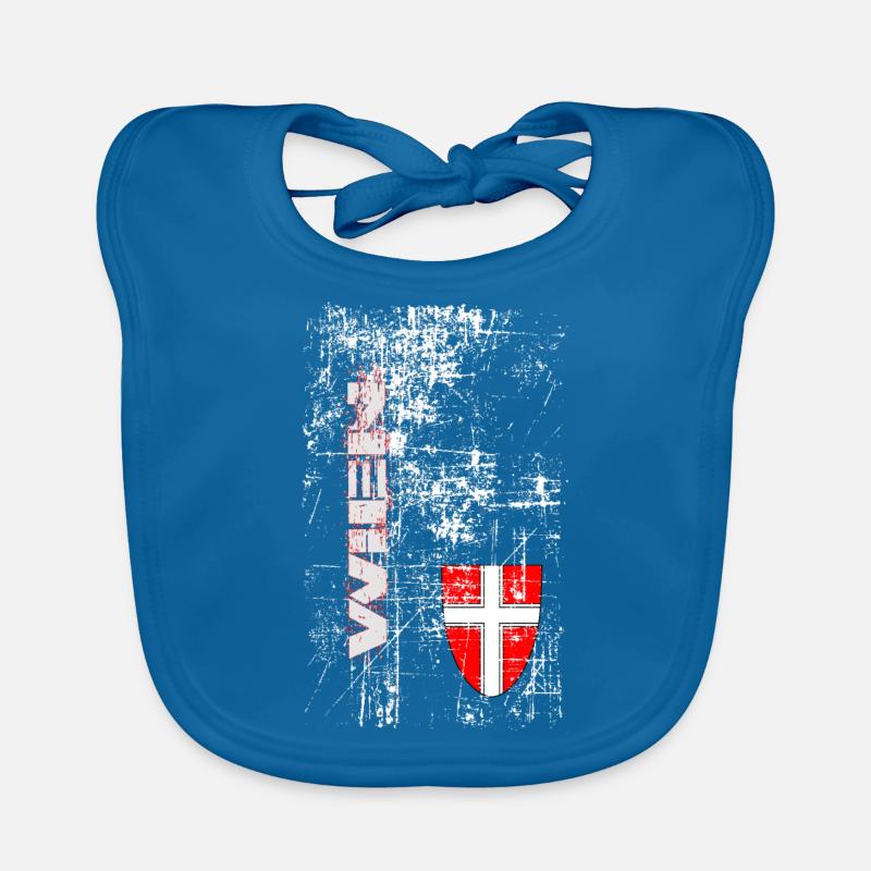 Vienne - Bavoir bio Bébé - bleu paon