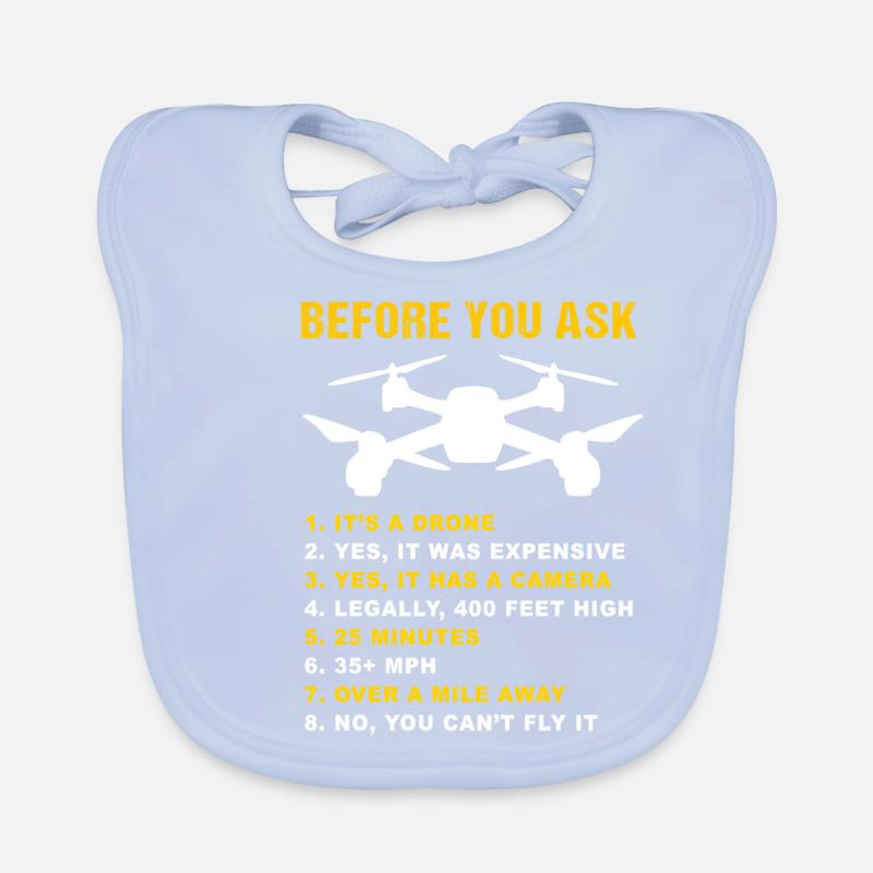 Drone FAQ Quadrocopter Drone Flying Drones Bavoir bio Bébé