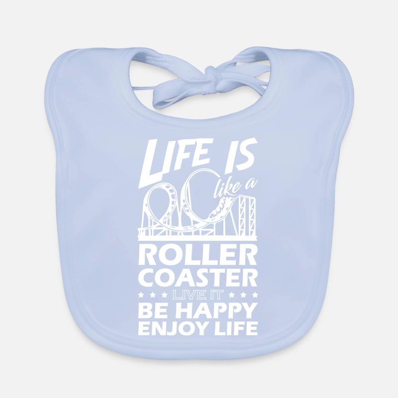 Life is Like a Roller Coaster Organic Baby Bibs