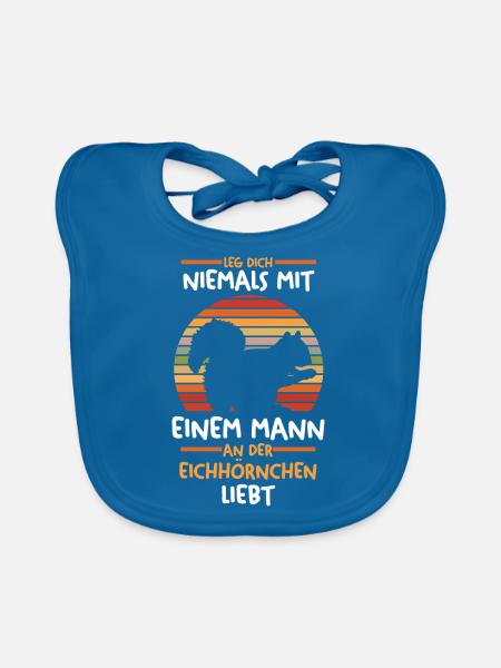 Erdmännchen - Baby Bio-Lätzchen - Pfauenblau