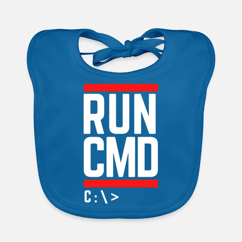 Run CMD Lustiger Spruch Informatik Nerd Code Baby Bio-Lätzchen