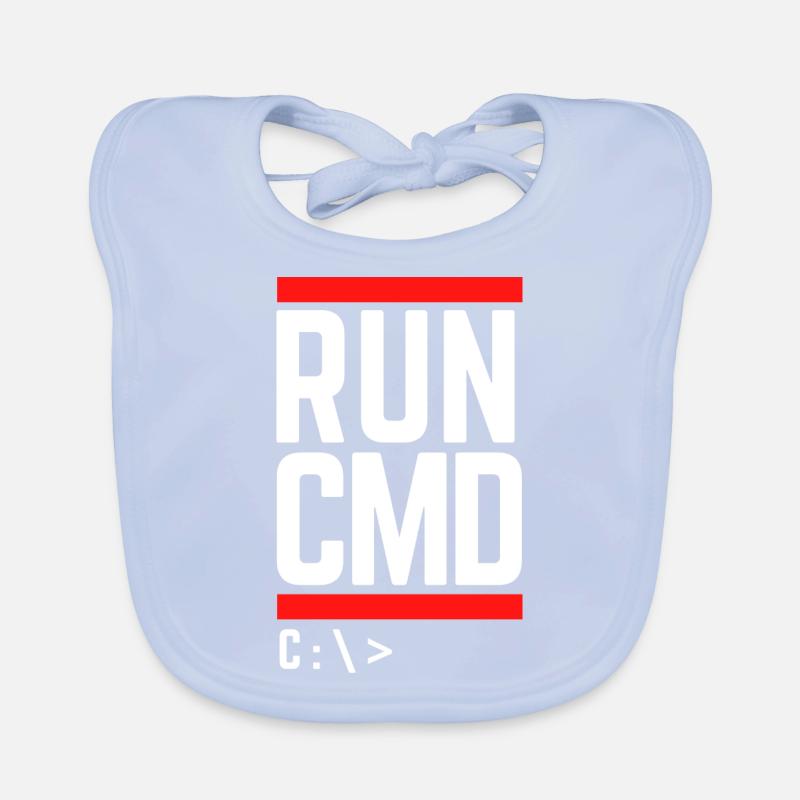 Run CMD Lustiger Spruch Informatik Nerd Code Baby Bio-Lätzchen