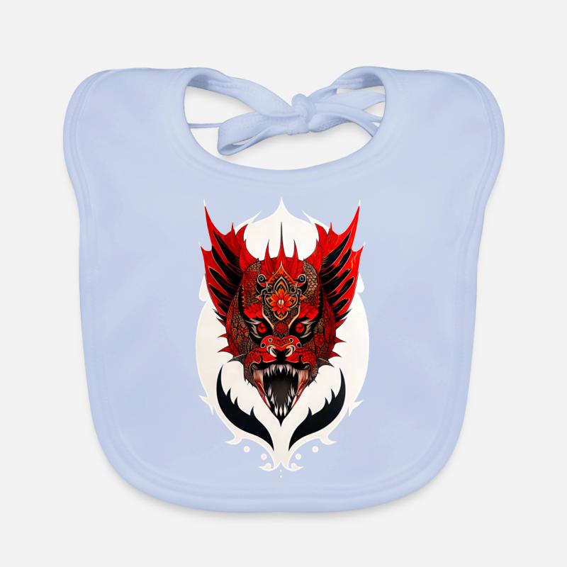 Tête de dragon Bavoir bio Bébé