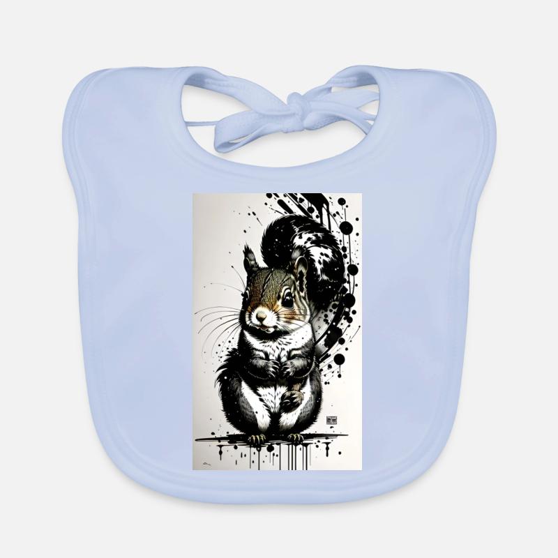 Cute Squirrel Organic Baby Bibs