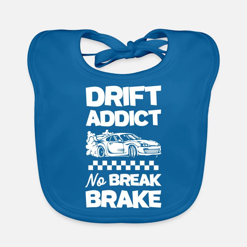Funny Drift Addict No Break Brake Organic Baby Bibs