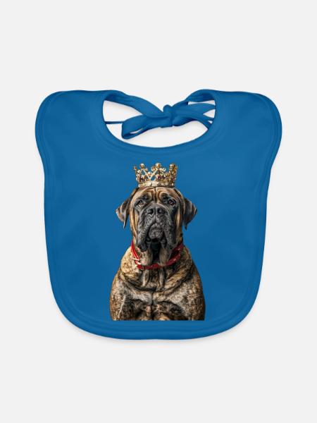 Englischer Mastiff - Baby Bio-Lätzchen - Pfauenblau - Vorne