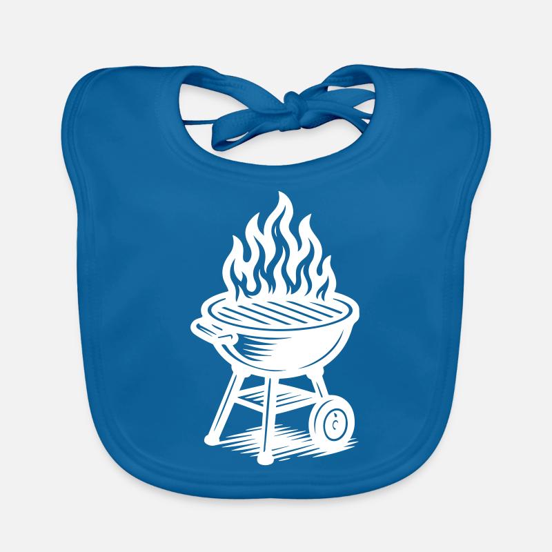 Grill Fire Grilling Organic Baby Bibs