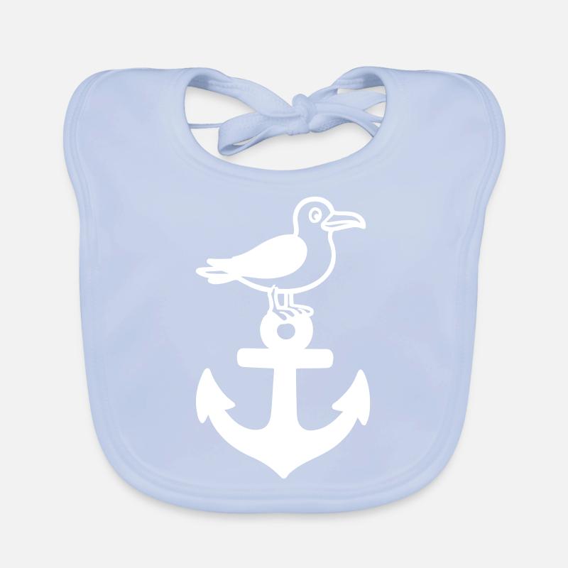 Anker Möwe Hafen Baby Bio-Lätzchen