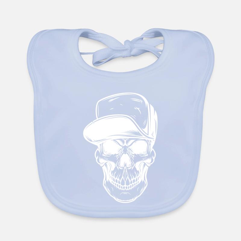 Crâne graffiti avec casquette de baseball Bavoir bio Bébé