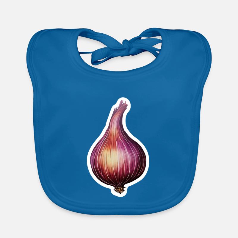 Red Onion Illustration – Vintage Kitchen Organic Baby Bibs