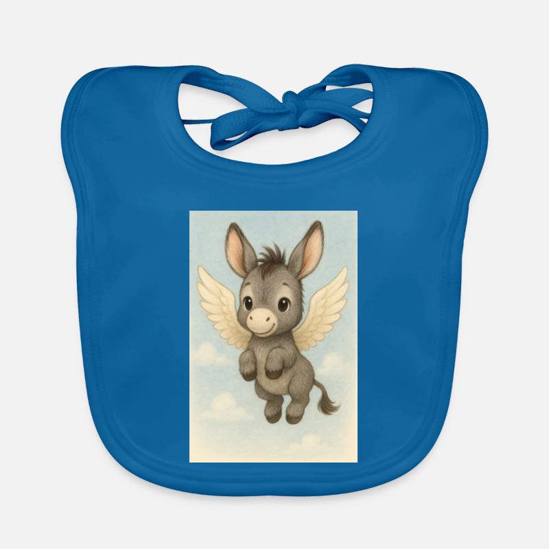 Mouche - Bavoir bio Bébé - bleu paon