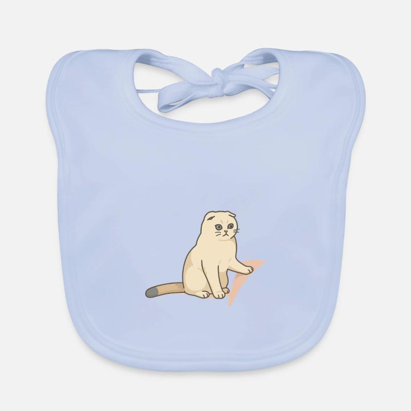 Chat mignon avec une expression mélancolique Bavoir bio Bébé