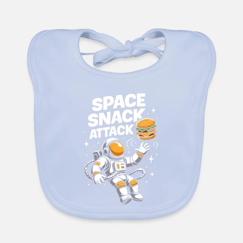 Astronaut Burger Space Design Organic Baby Bibs