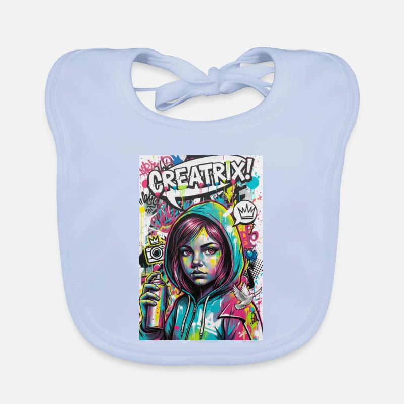 Farbexplosion Graffiti Heldin Baby Bio-Lätzchen