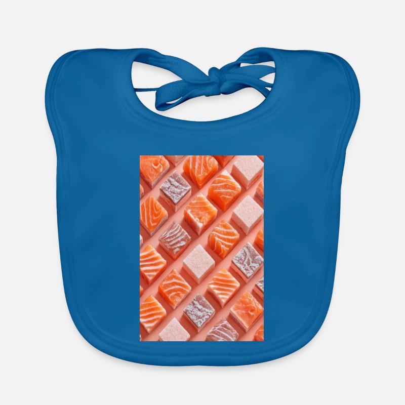 Lachs Tile Candy Grid Baby Bio-Lätzchen