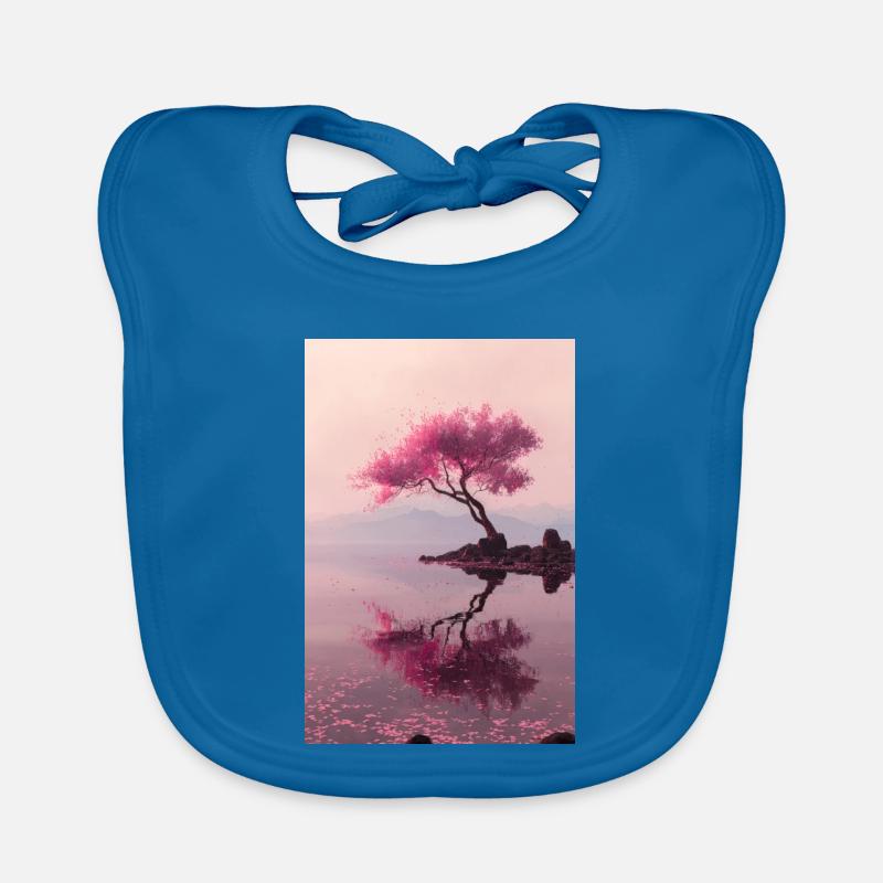 Reflets sur la rive de Blush Blossom Bavoir bio Bébé