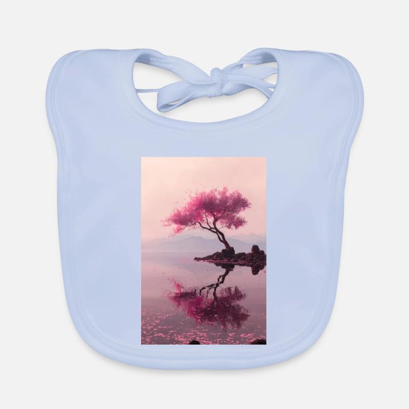 Reflets sur la rive de Blush Blossom Bavoir bio Bébé