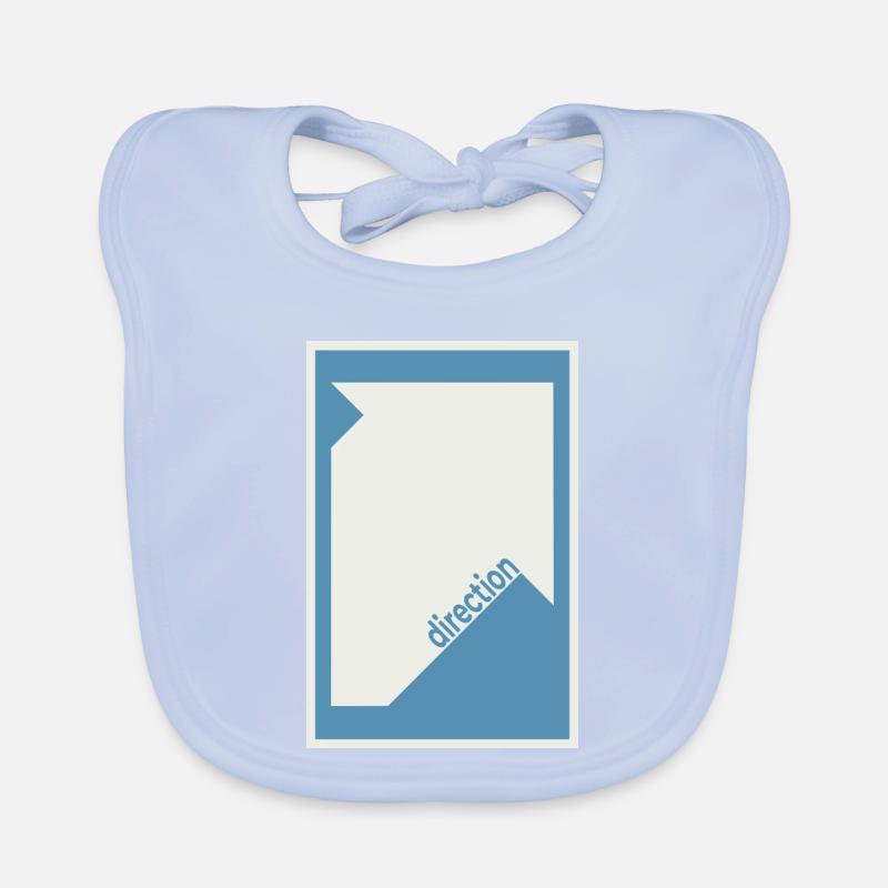 Direction Poster Blau – Modern Minimal Baby Bio-Lätzchen