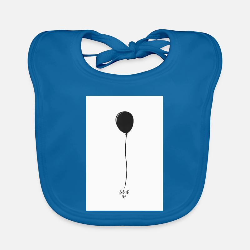 Let It Go Balloon Minimal Poster Organic Baby Bibs