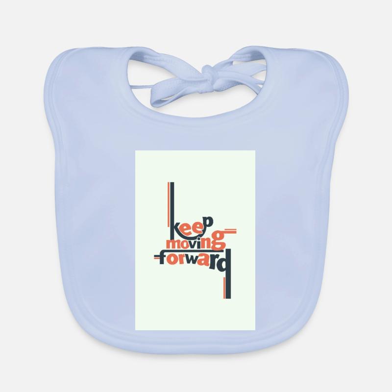 Keep Moving Forward Minimal Typografie Baby Bio-Lätzchen