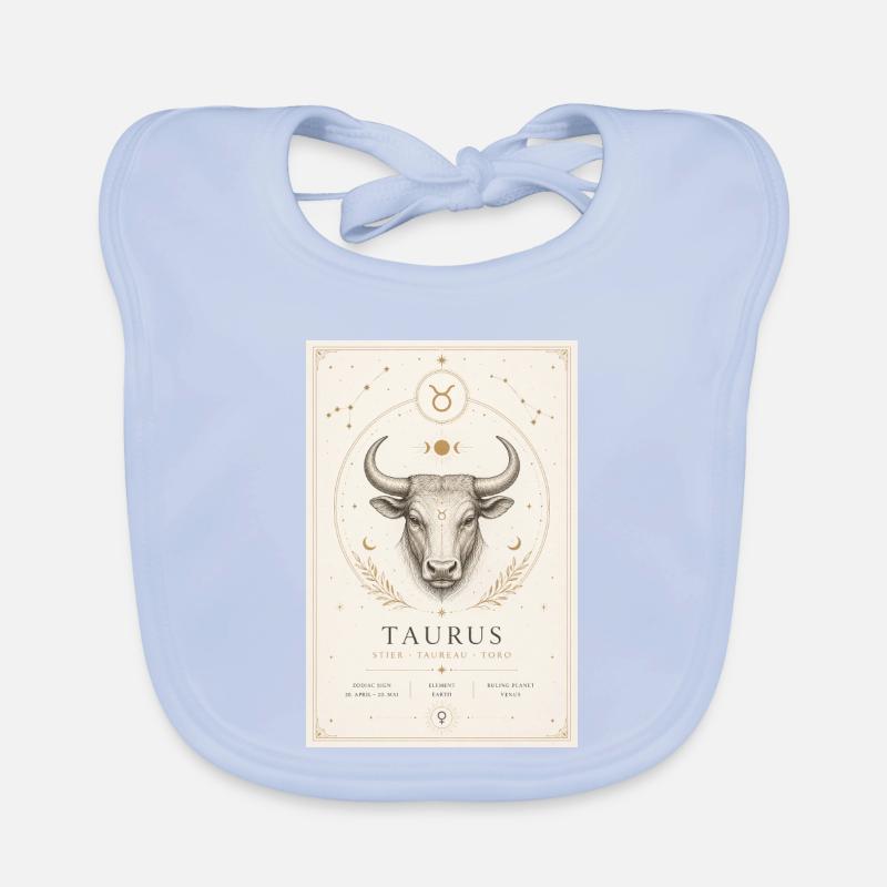 Stier Sternzeichen Kosmos-Illustration Baby Bio-Lätzchen