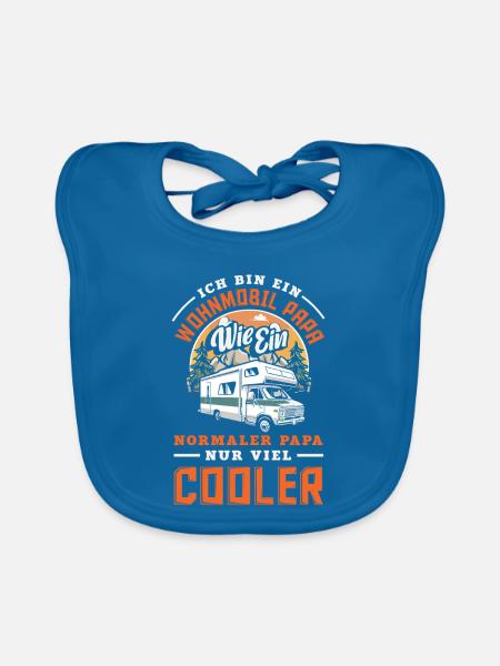 Camping Wohnmobil Camper Spruch Geschenk - Baby Bio-Lätzchen - Pfauenblau