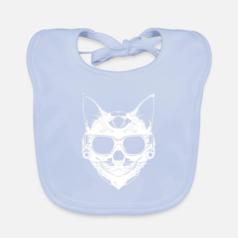 Chat de style steampunk Bavoir bio Bébé