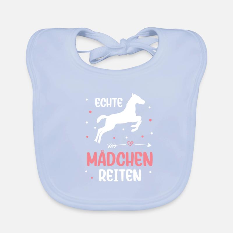 Echte Mädchen Reiten Pferde Mädchen Baby Bio-Lätzchen