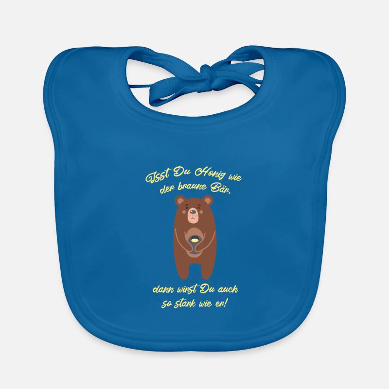 Isst Du Honig wie ein Bär Geschenkidee Baby Bio-Lätzchen