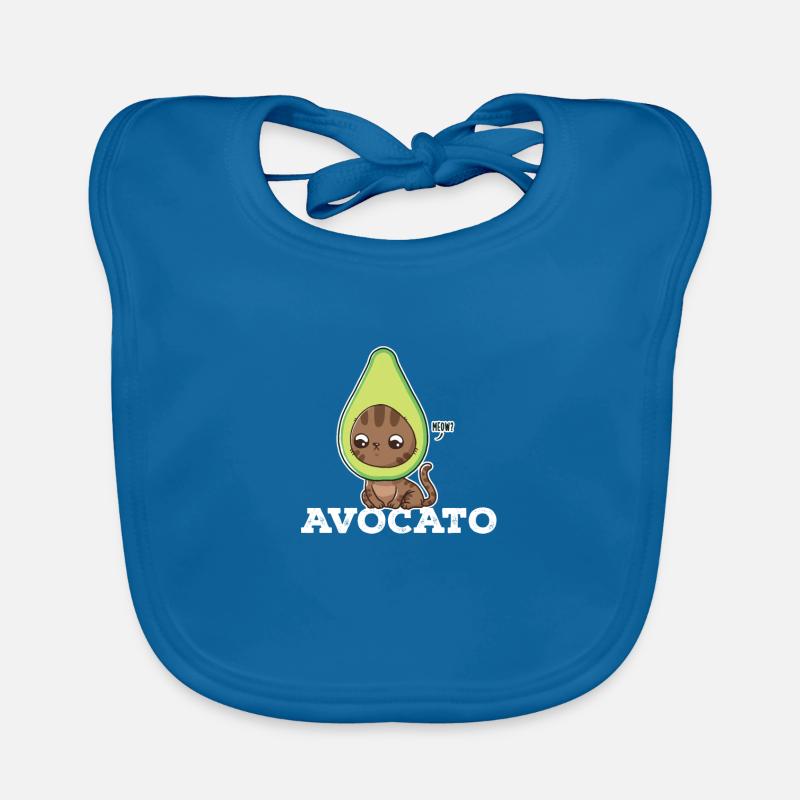 Meow Avocato lustige Katze Cinco De Mayo Fruit Baby Bio-Lätzchen