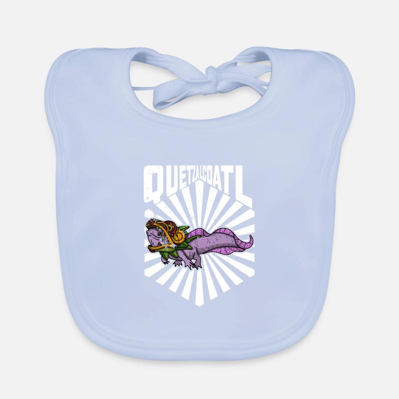 Quetzalcoatl Axolotl Mexico Aztecs Deity Organic Baby Bibs