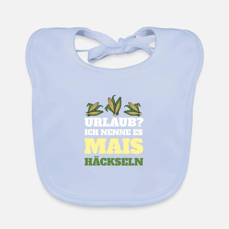 Mais Häckseln Maisbauer Maisernte Futtermais Baby Bio-Lätzchen