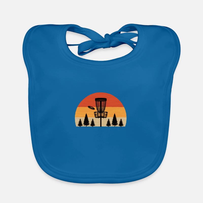 Discgolf Shirt Discgolfer - Baby Bio-Lätzchen - Pfauenblau