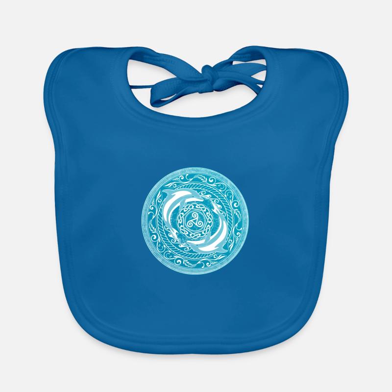Celtic dolphins Organic Baby Bibs