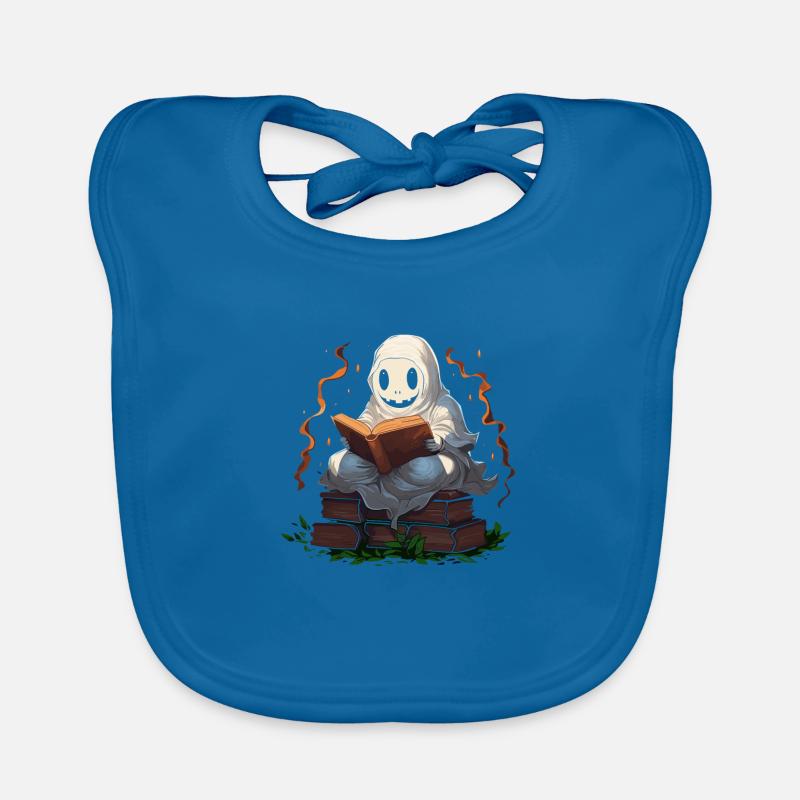 Groovy Read More Books Ghost Cute Funny Organic Baby Bibs
