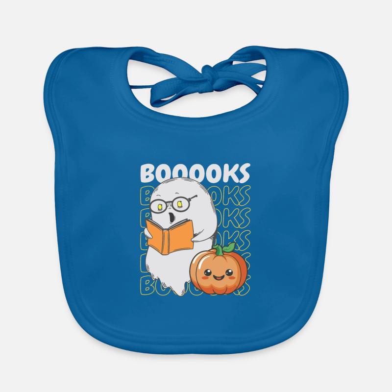 Groovy Read More Books Ghost Cute Funny Organic Baby Bibs