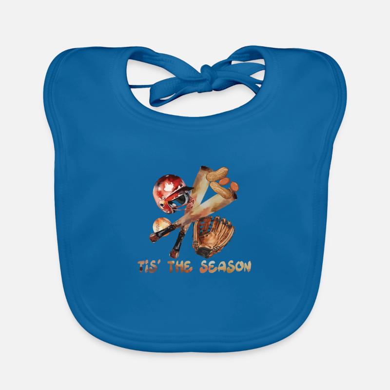 La saison Baseball Peanut Case Casque Bavoir bio Bébé