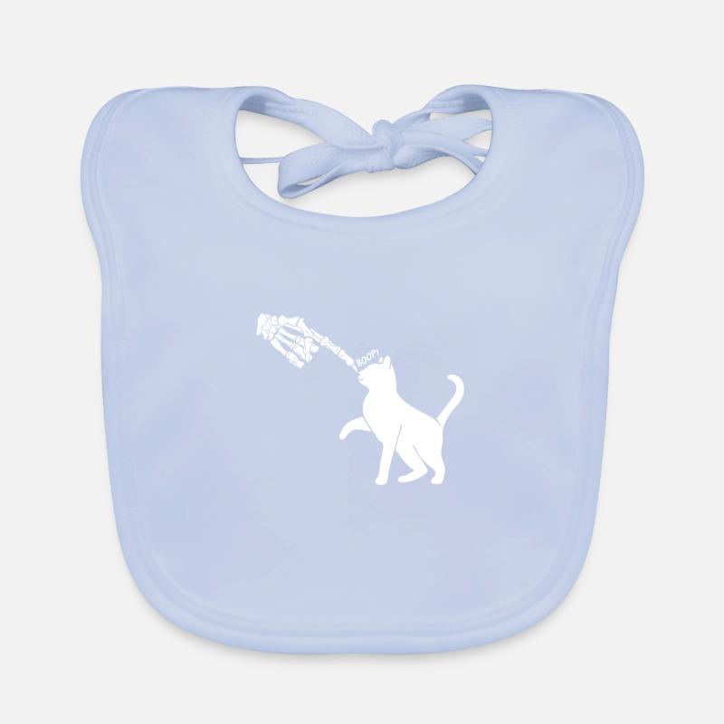 Spooky Boop Skeleton Main Touch Nose Cat Costume Bavoir bio Bébé