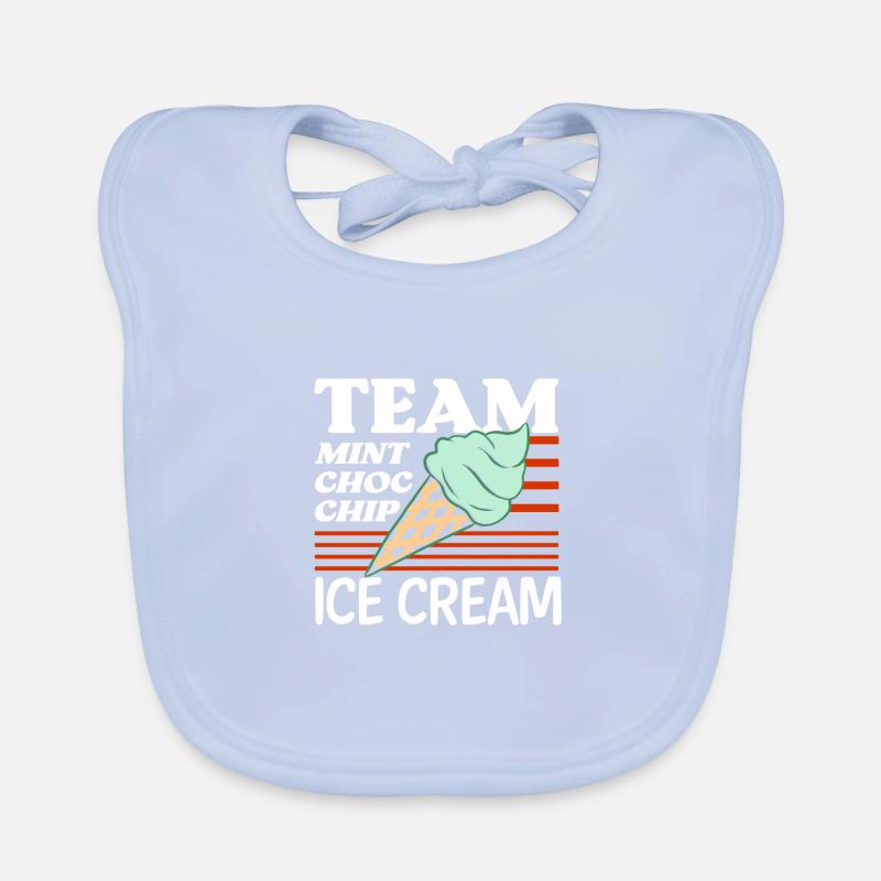 Team Mint Choc Eiswaffel Eiscreme Eis Baby Bio-Lätzchen