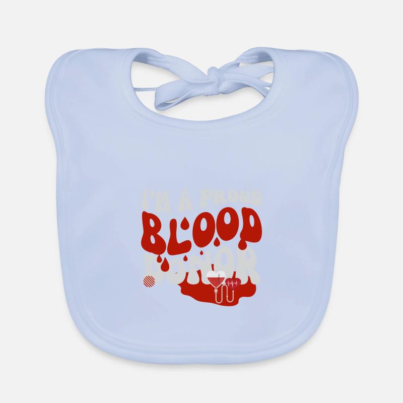 Design des Blutspendermonats Ich bin ein stolzer Blutspender Baby Bio-Lätzchen