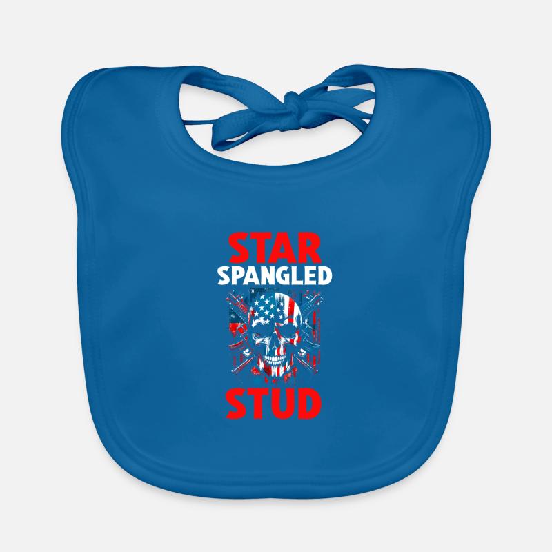 Star Spangled Stud - Patriotic Look with Organic Baby Bibs