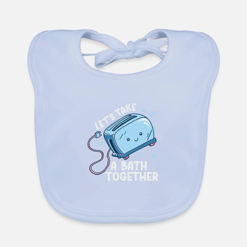 Let's Take A Bath Together Sweet Toaster With Organic Baby Bibs