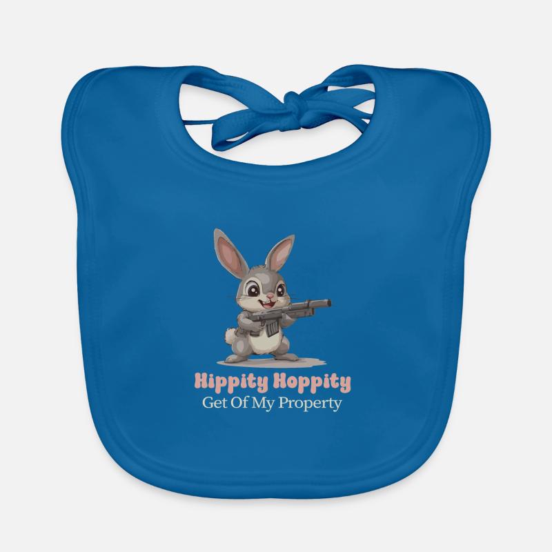 Hippity Hoppity Get Off My Property Funny Organic Baby Bibs