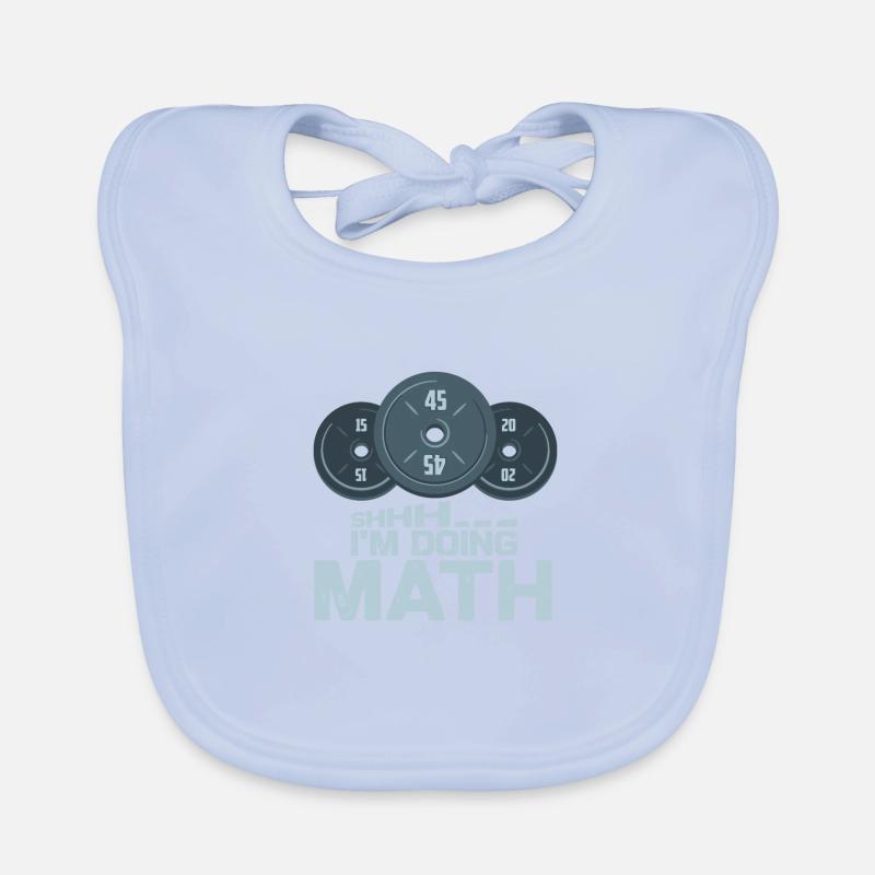 Shhh... Ich Mache Mathe Gewichtheber Baby Bio-Lätzchen