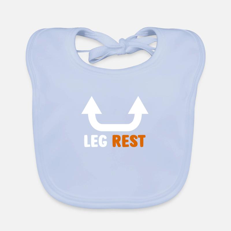 Leg Rest Funny Graphic Art with Arrows Organic Baby Bibs