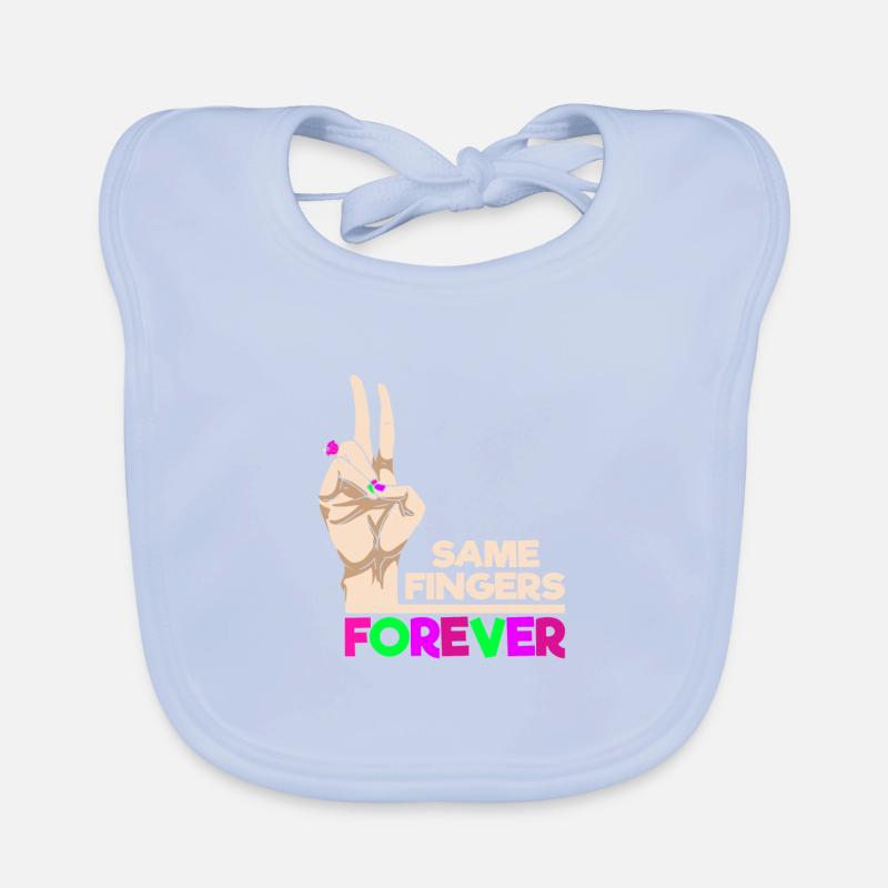 Same Fingers Forever Statement für Freundschaft Baby Bio-Lätzchen