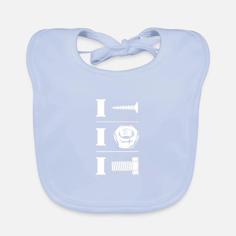 Screws Nut Bolt Humorous Craftsman Organic Baby Bibs