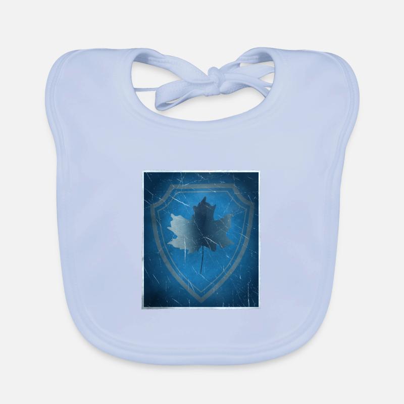 Coat of arms with red maple leaf Organic Baby Bibs