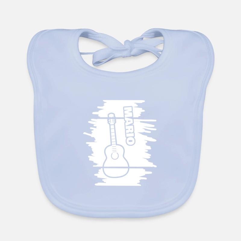 Guitar Mario Organic Baby Bibs